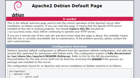 Apache test page